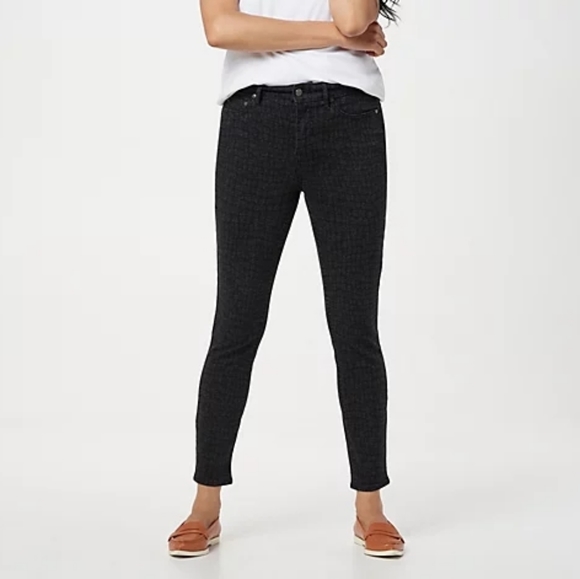 Halston croc print denim jeans Grey - Picture 3 of 3